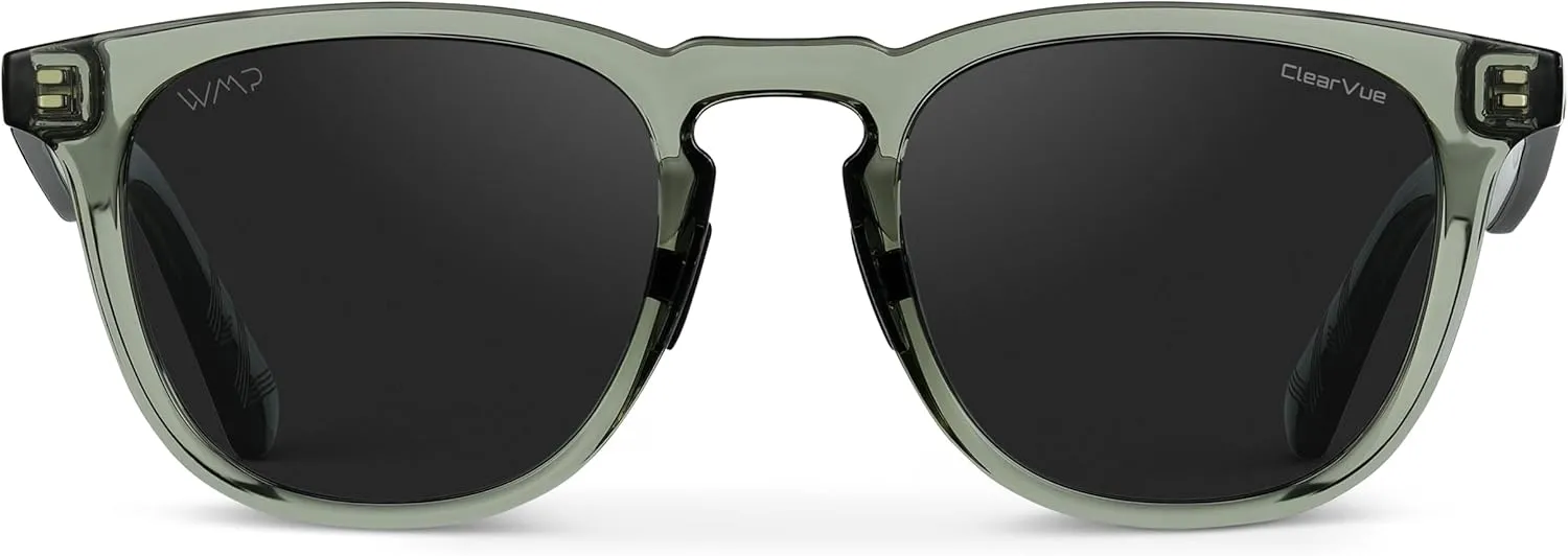 WMP Eyewear – Men’s Polarized Sport & Golf Sunglasses: Round Frame, Anti-Reflective Lenses, Non-Slip Nose Pads, Lightweight