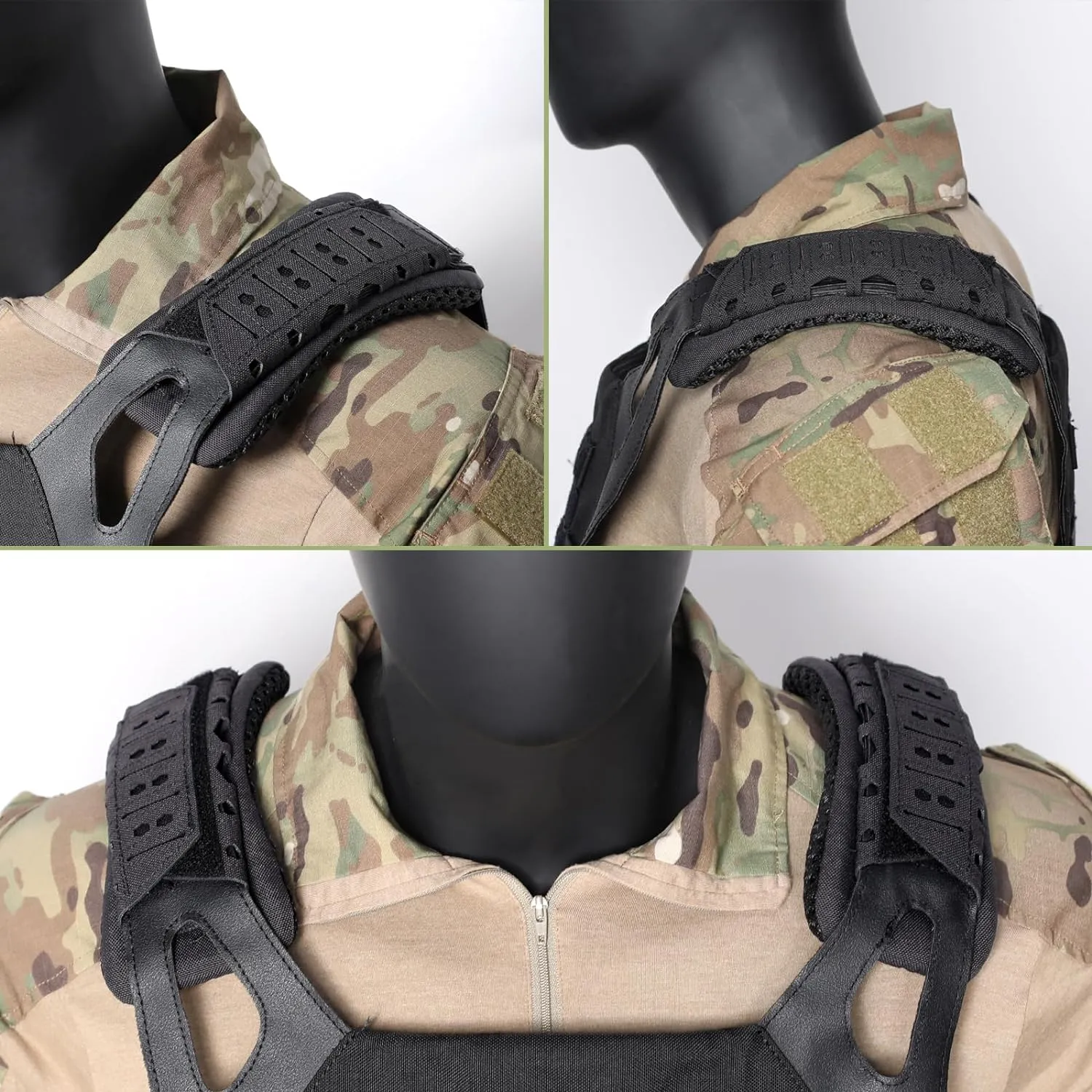 WYNEX Shoulder Strap Pad for Vest Carrier, 2 Pack Tactical Plate Shoulder Pads Strap Cushion Vest Accessories Shoulder Pads Soft Mesh Pads with Tactical Gear for Men