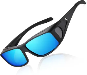 Wzerry Fit Over Glasses Sunglasses for Women Men, Polarized Oversized Sun Glasses for Prescription Glasses UV400 Protection