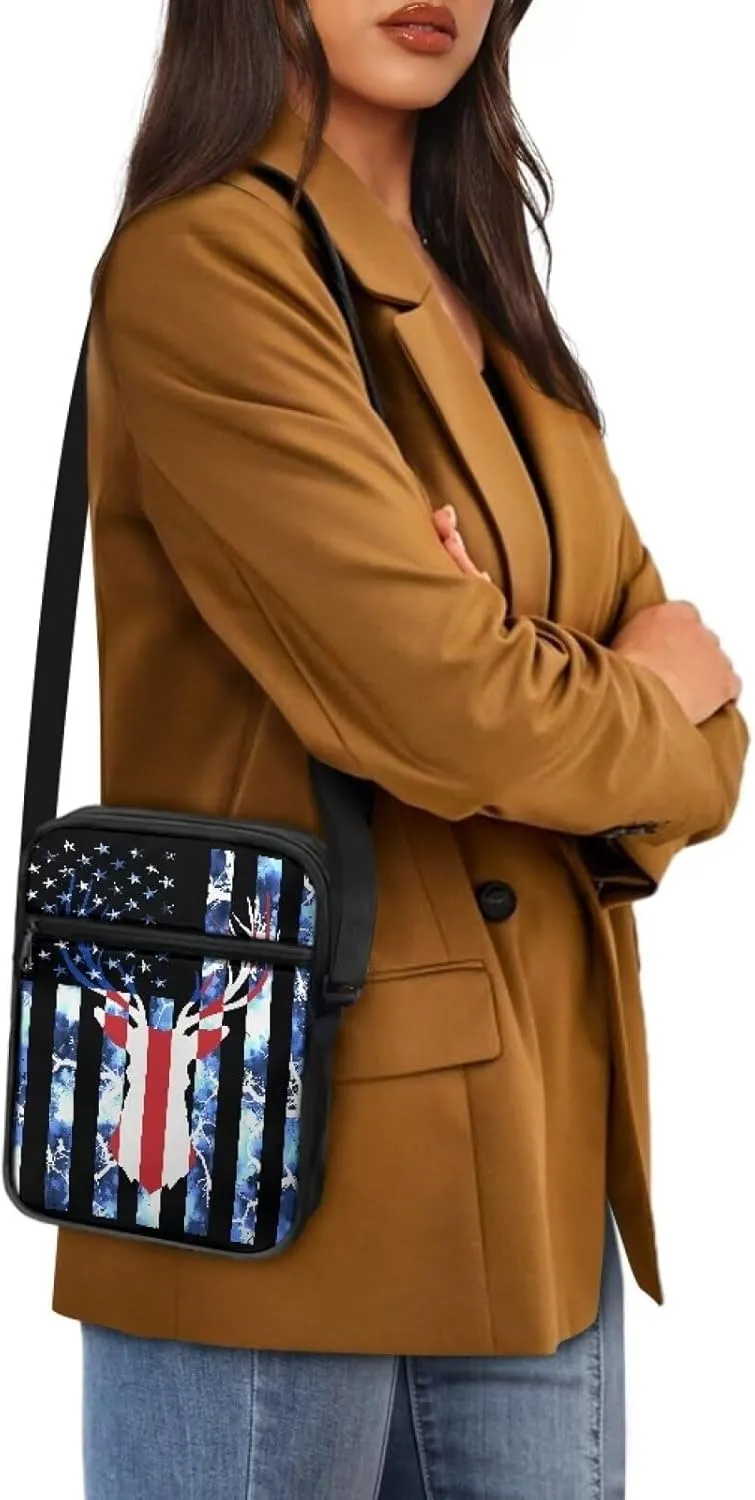 Xoenoiee Mini Messenger Bag for Women Men Small Crossbody Bag Shoulder Bag Water Resistant Sling Bags for Work Daily