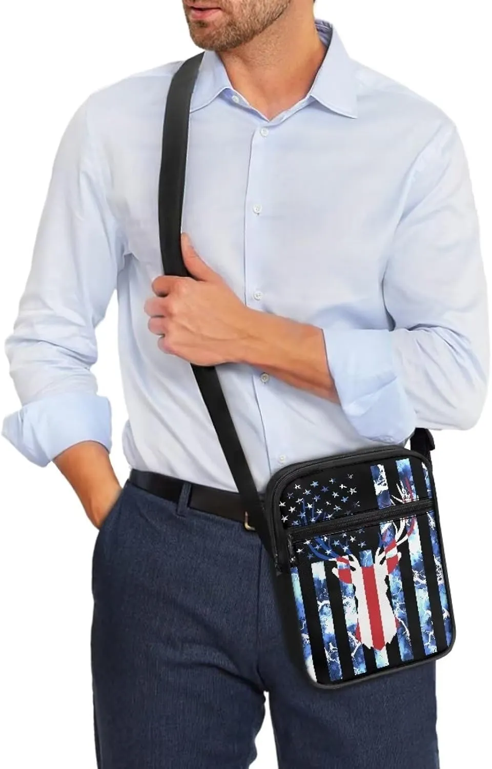 Xoenoiee Mini Messenger Bag for Women Men Small Crossbody Bag Shoulder Bag Water Resistant Sling Bags for Work Daily