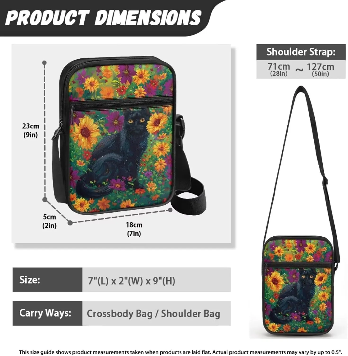 Xoenoiee Mini Messenger Bag Men Women Sling Bags with Multi Pockets Lightweight Small Crossbody Bag for Outing Daily
