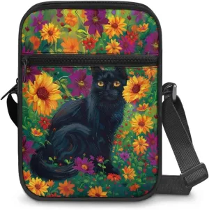 Xoenoiee Mini Messenger Bag Men Women Sling Bags with Multi Pockets Lightweight Small Crossbody Bag for Outing Daily