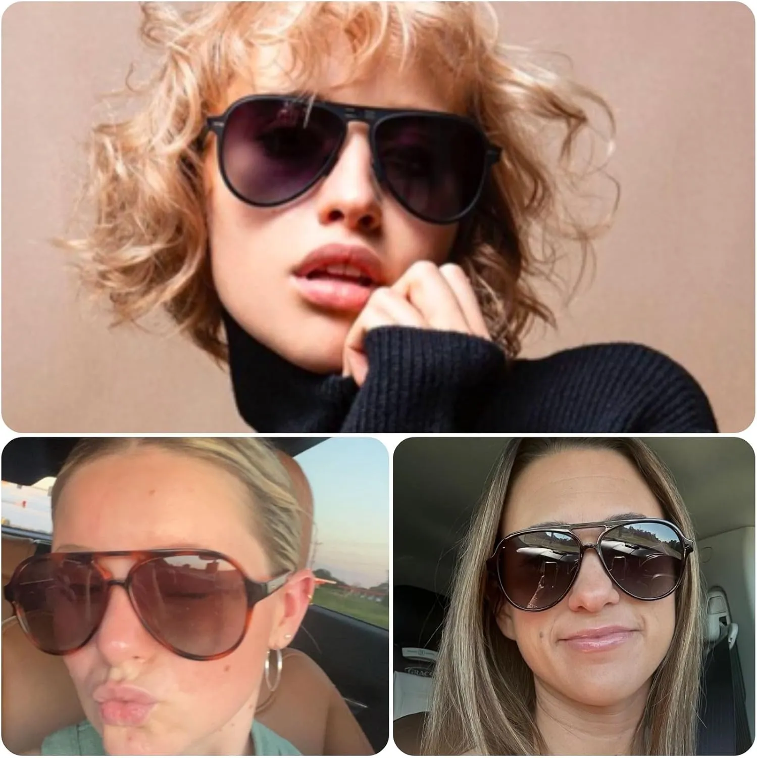 Xpectrum Polarized Vintage Retro Aviator Sunglasses for Women Men Classic Shades Sun Glasses