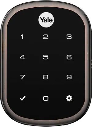 Yale | LiftMaster Smart Lock with Touchscreen Deadbolt - Works with myQ App & Key by Amazon in-Garage Delivery when paired with Smart Garage Hub (sold separately), Oil Rubbed Bronze
