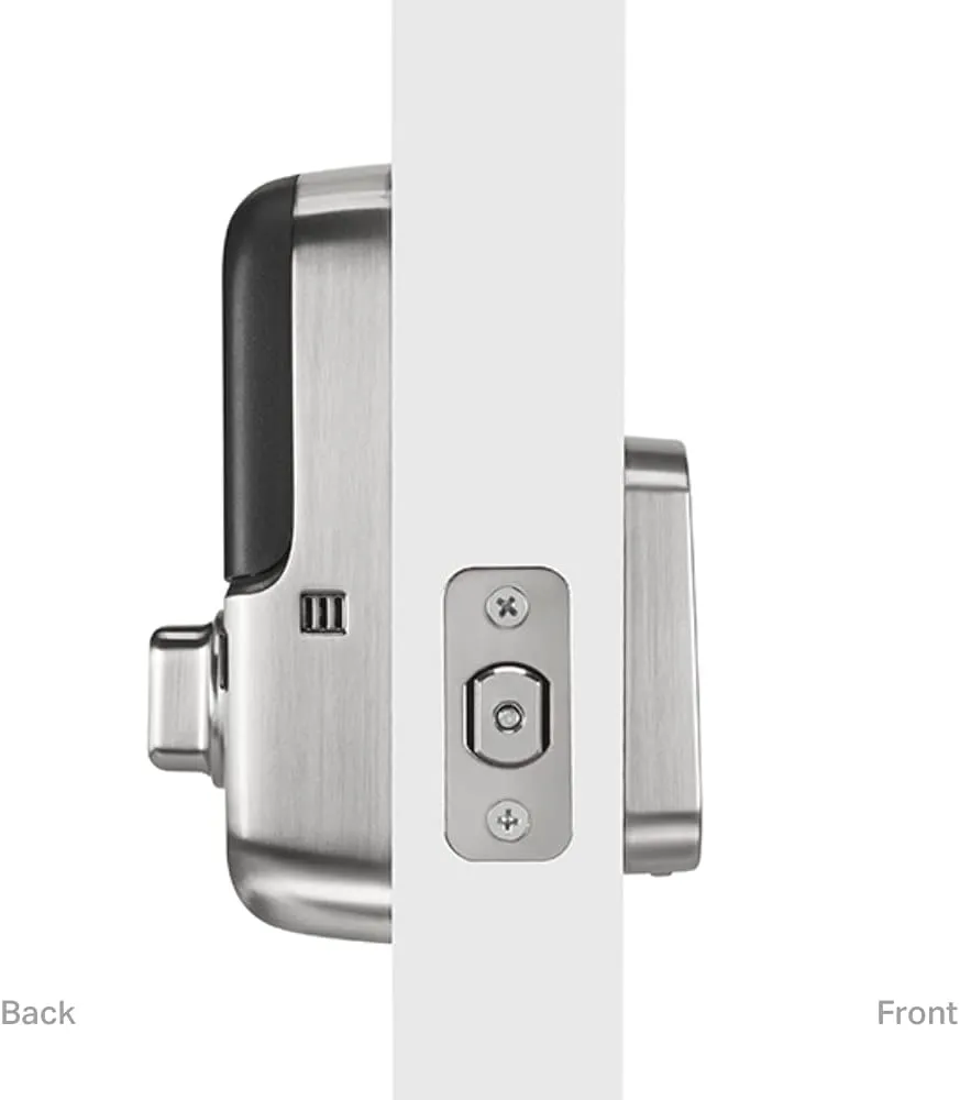 Yale | LiftMaster Smart Lock with Touchscreen Deadbolt- Works with myQ App & Key by Amazon in-Garage Delivery when paired with Smart Garage Hub (sold separately), Satin Nickel