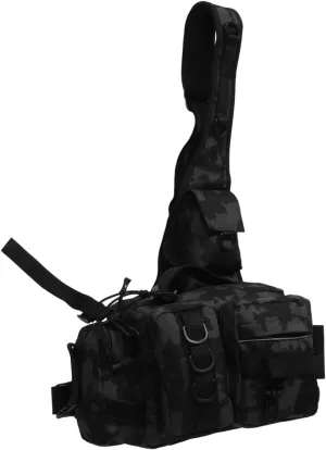 Yardwe Waterproof Fishing Gear Bag Multifunctional Lure Bag Crossbody Sling Storage Backpack for Hiking Hunting Camping