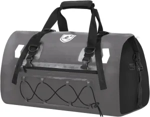YEEGO DIRECT Duffel Bag, 50L Waterproof Motorcycle Bags for Back Seat, Dry Bag,Tail,Rear Rack Trunk,Luggage,Saddle Travel Bag Reflective Design, Crossbody Shoulder Bag for Commuting Outings (Gray)