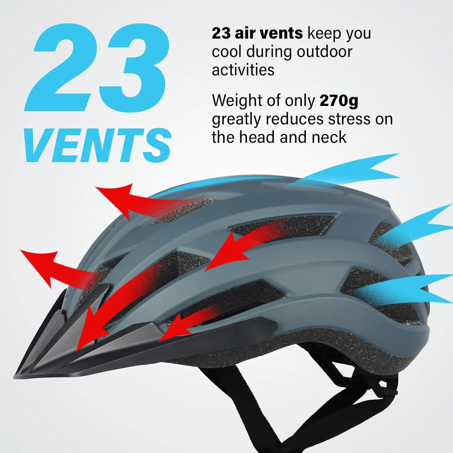 Youth Adult Road Bike Helmet, Men Women Adjustable Mountain Bicycle Helmet with Detachable Visor, 2 Sizes for Age 8-14  Youth, Kids, Adult