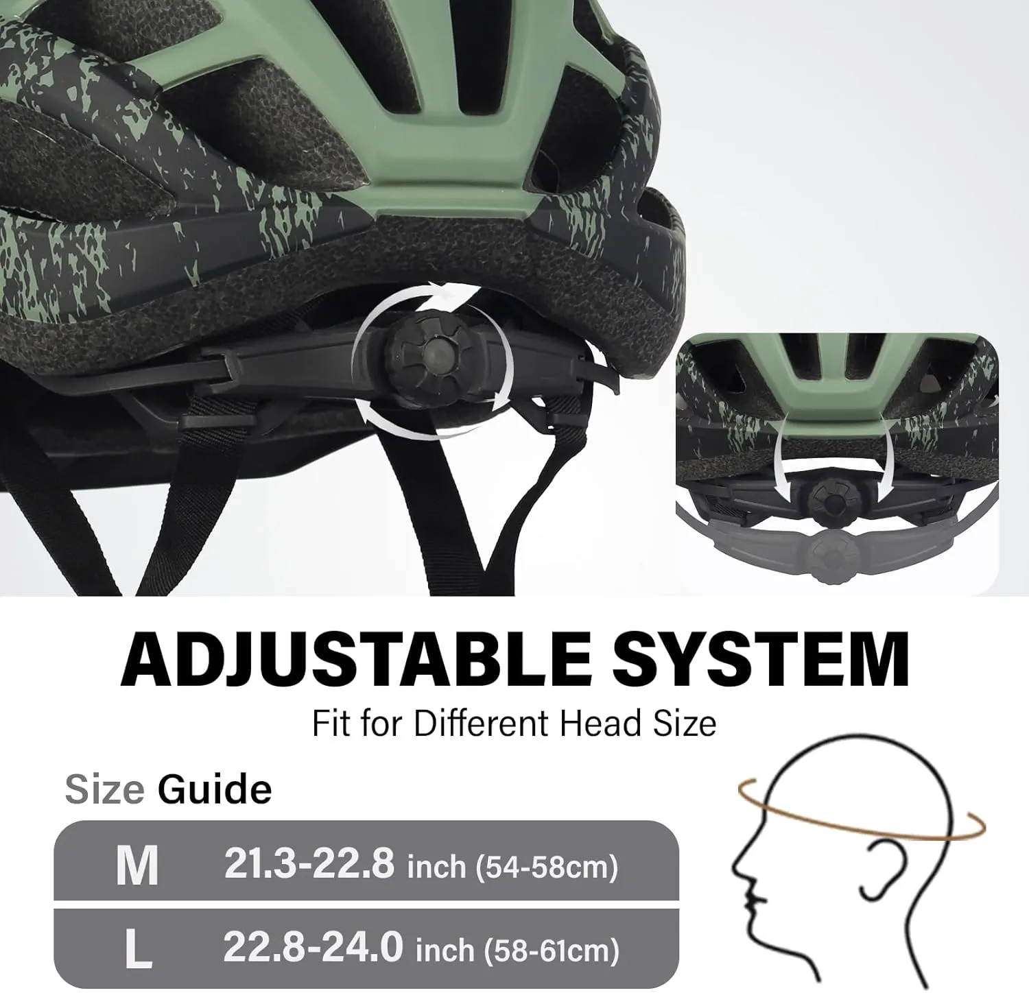 Youth Adult Road Bike Helmet, Men Women Adjustable Mountain Bicycle Helmet with Detachable Visor, 2 Sizes for Age 8-14  Youth, Kids, Adult