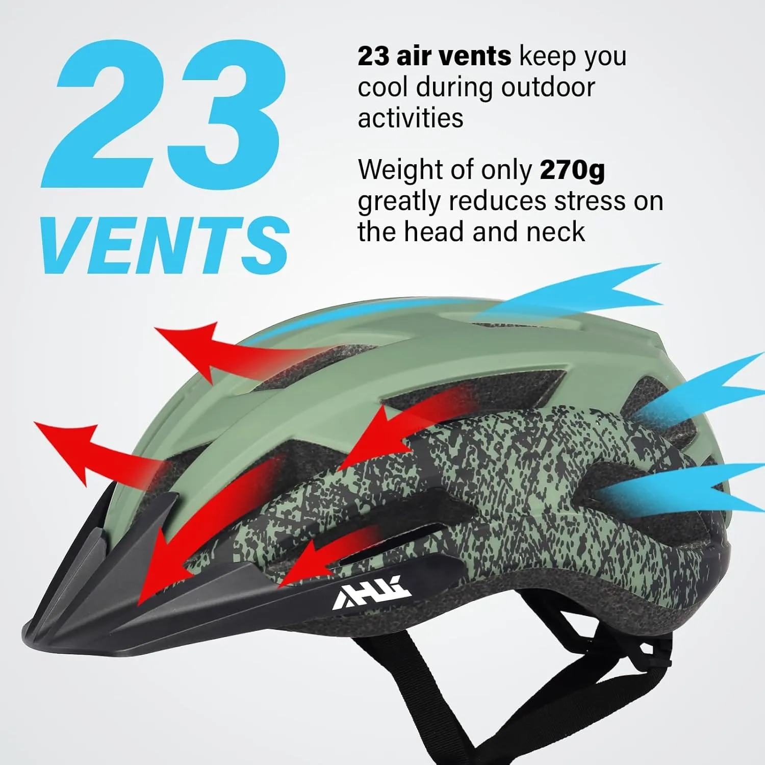 Youth Adult Road Bike Helmet, Men Women Adjustable Mountain Bicycle Helmet with Detachable Visor, 2 Sizes for Age 8-14  Youth, Kids, Adult