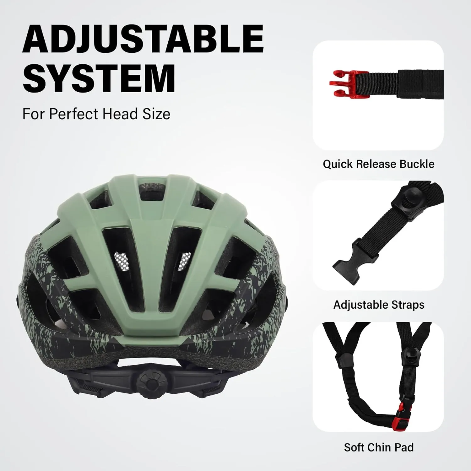 Youth Adult Road Bike Helmet, Men Women Adjustable Mountain Bicycle Helmet with Detachable Visor, 2 Sizes for Age 8-14  Youth, Kids, Adult