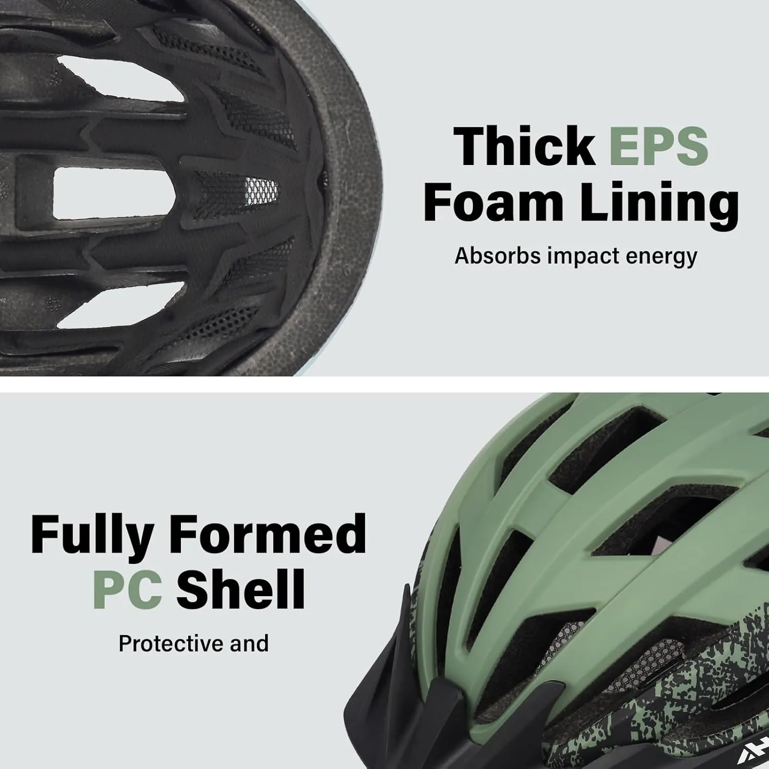 Youth Adult Road Bike Helmet, Men Women Adjustable Mountain Bicycle Helmet with Detachable Visor, 2 Sizes for Age 8-14  Youth, Kids, Adult