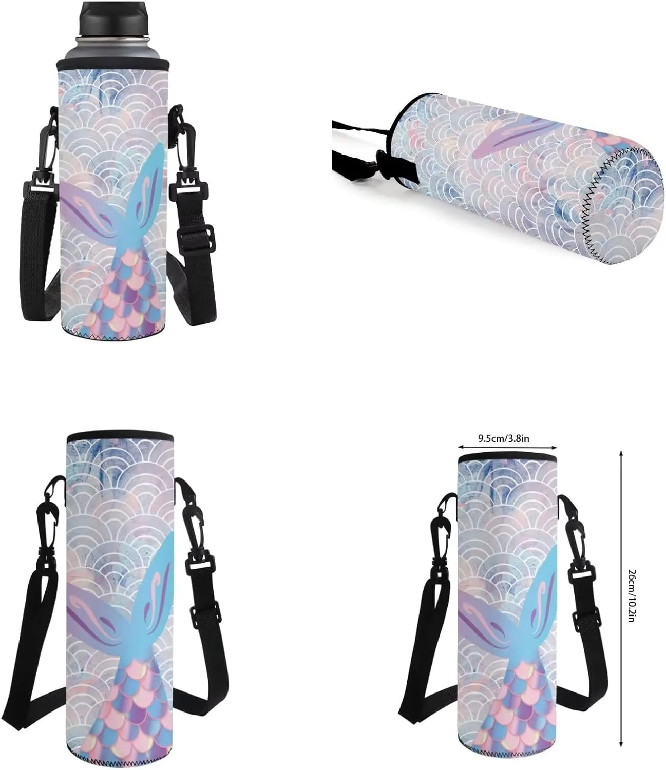 Ystardream 7th Grade Backpack for Girls Art Mermaid Backpack And Lunch Box Set Kids Backpack Purse for Women Elementary School Bookbag with Pencil Case Rucksack for Teens Child Back To School