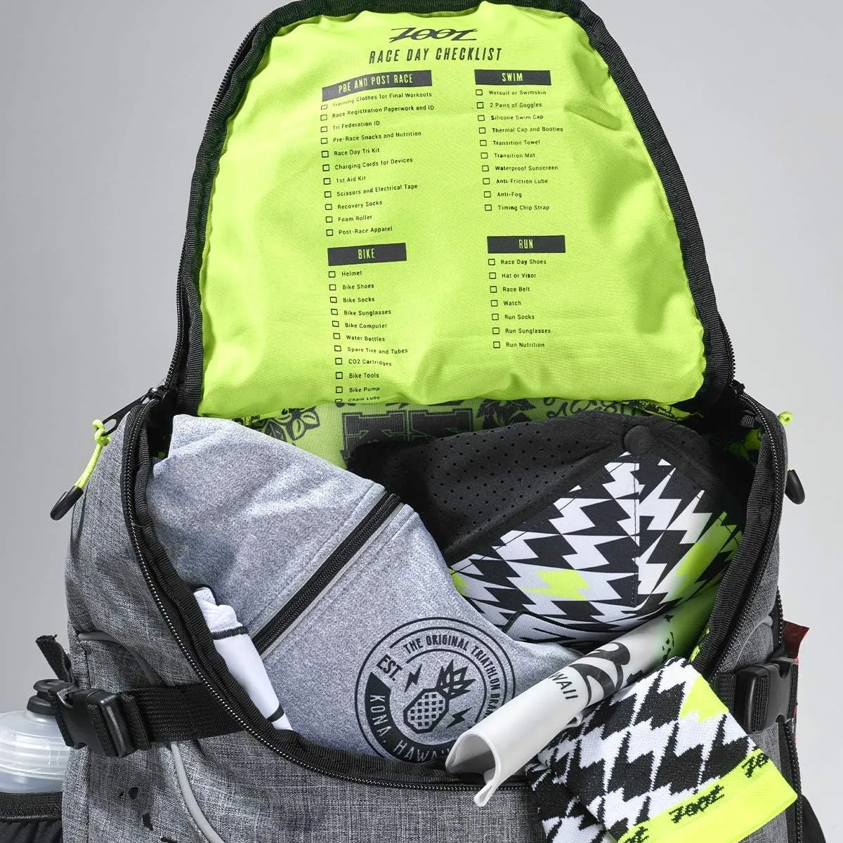 Zoot Ultra Tri Bag, Triathlon Transition Backpack with Wet Storage for Men & Women Athletes, Race Day, Travel & Train, Black