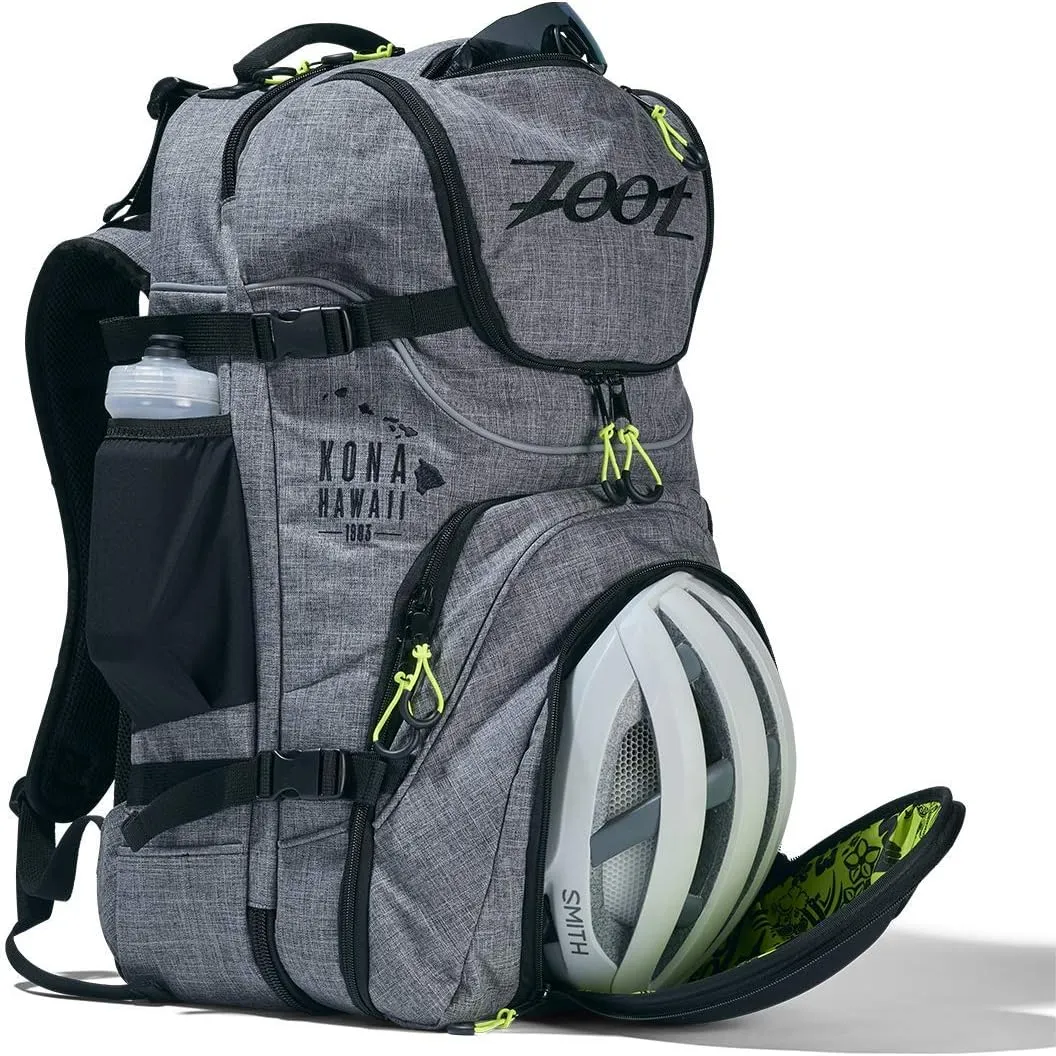 Zoot Ultra Tri Bag, Triathlon Transition Backpack with Wet Storage for Men & Women Athletes, Race Day, Travel & Train, Black