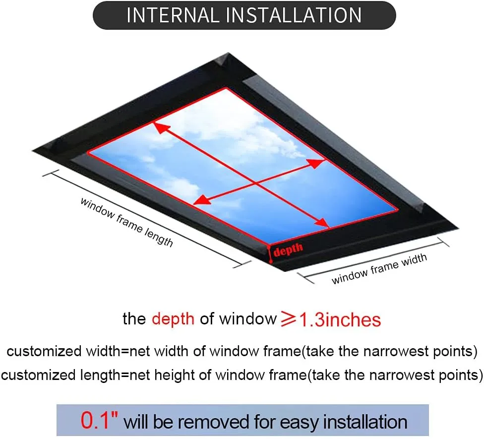 ZSHINE Manual Day Night Honeycomb Cellular Shades Light Filtering Thermal Retardation Non Wovens Fabric for Velux Skylight Window (Blue Sky)
