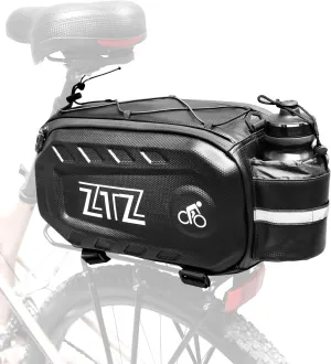 ZTZ 2025 Upgraded Biking Universal Bike Bags - 10L/17L Hard Shell Bike Bag with Perfect Size and Made of 100% PU & EVA, Bike Rack Bag with Reflector, Hand Strap for Commuter Travel Outdoor